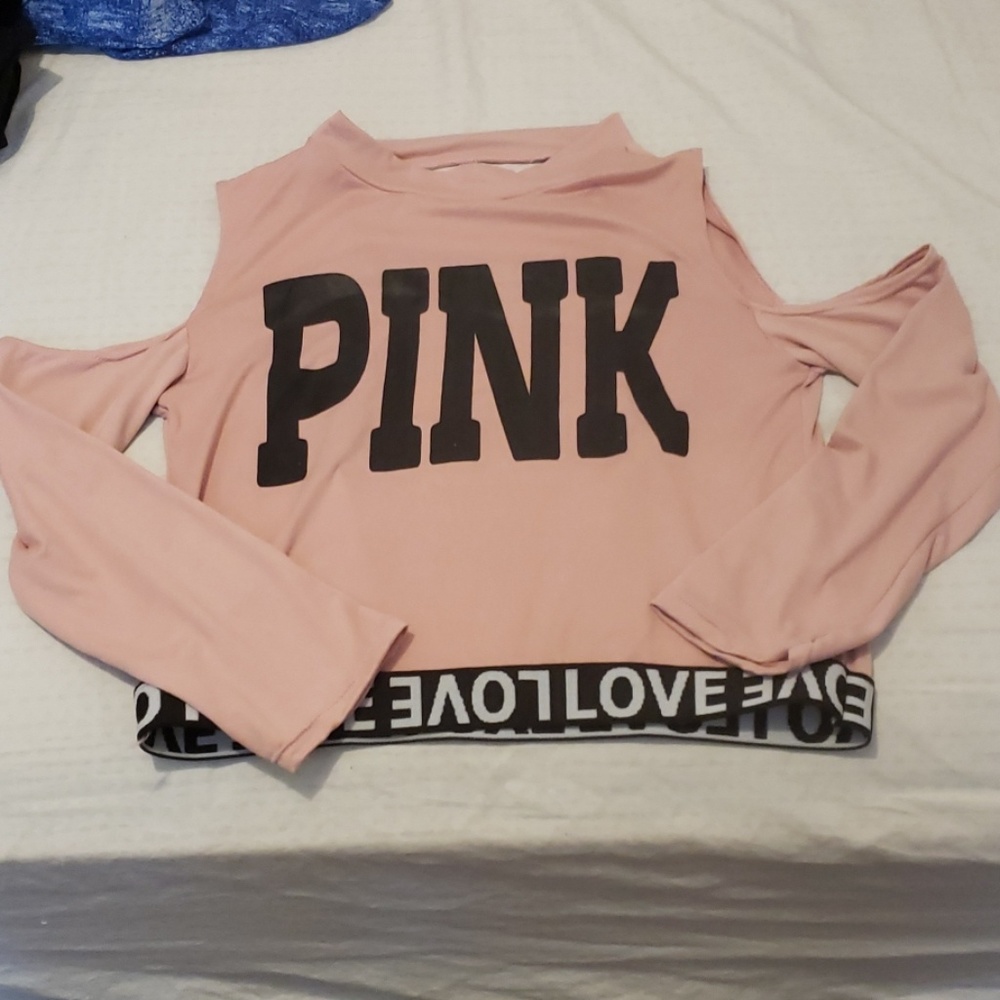 Pink top with love straps